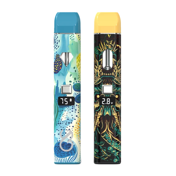 2G CBD THC Disposable Vape With Pre-heating For Distillate Delta-8 Delta-9 Live Resin V20+
