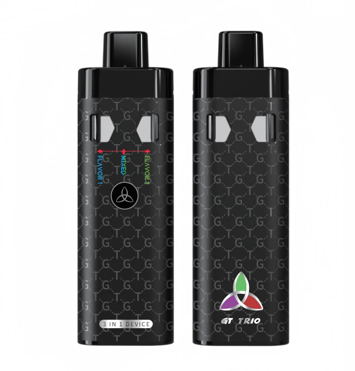 Dual Chamber Dual Flavor 1ml+1ml / 2ml + 2ml Tukša CBD/THC vienreizējās lietošanas vape pildspalva